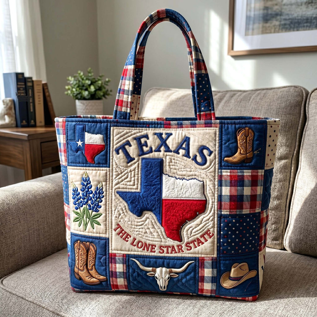 Τσάντα Tote με Κέντημα Texas Pride - Κωδικός GFTOTP18856