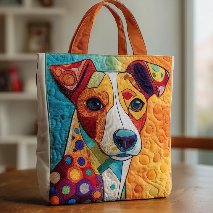 Κομψή Τσάντα Tote με Σχέδιο Jack Russell GFTOXM102