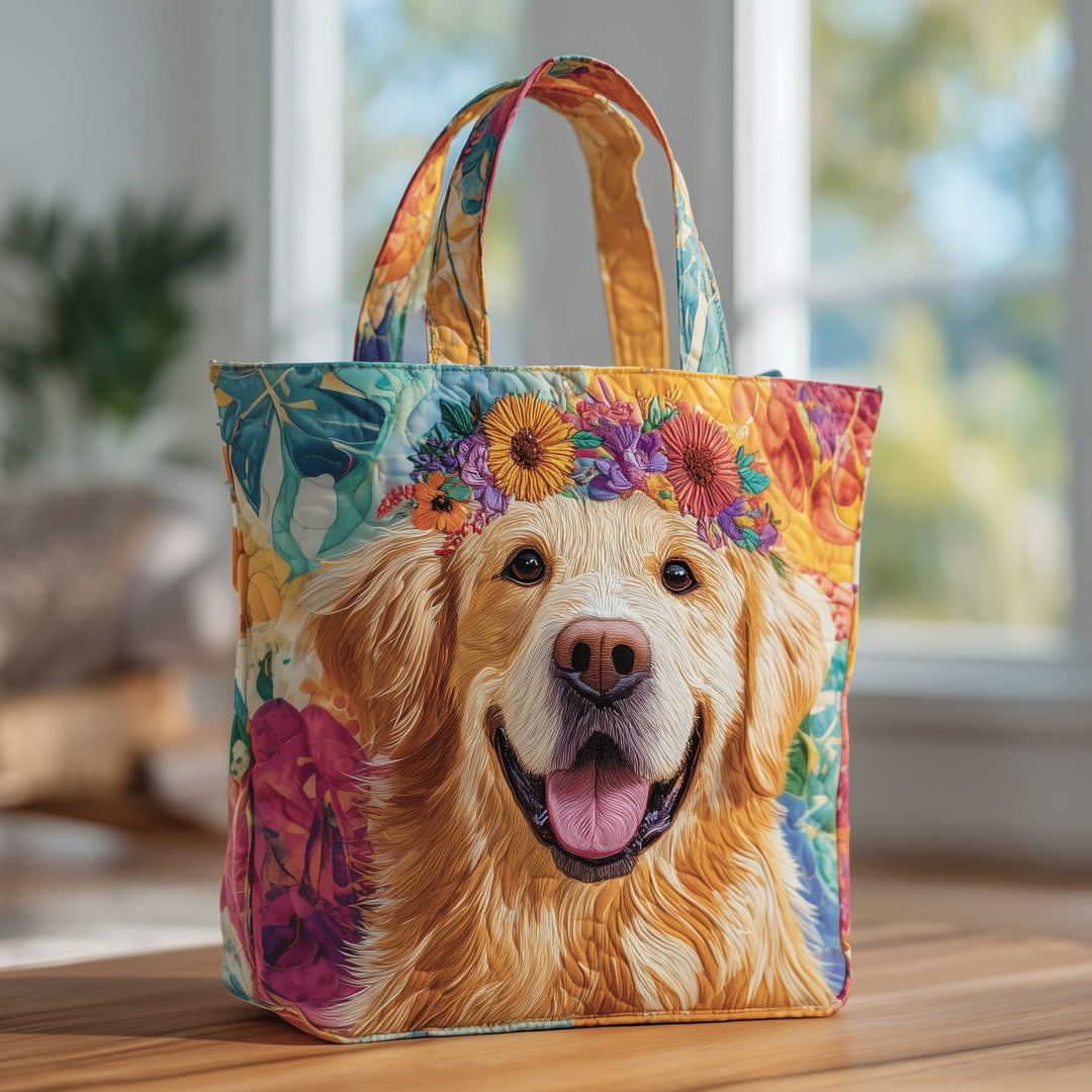 Λουλουδάτη Τσάντα Ώμου Golden Retriever με Κουβέρτα - Μοντέλο GFTOXM72