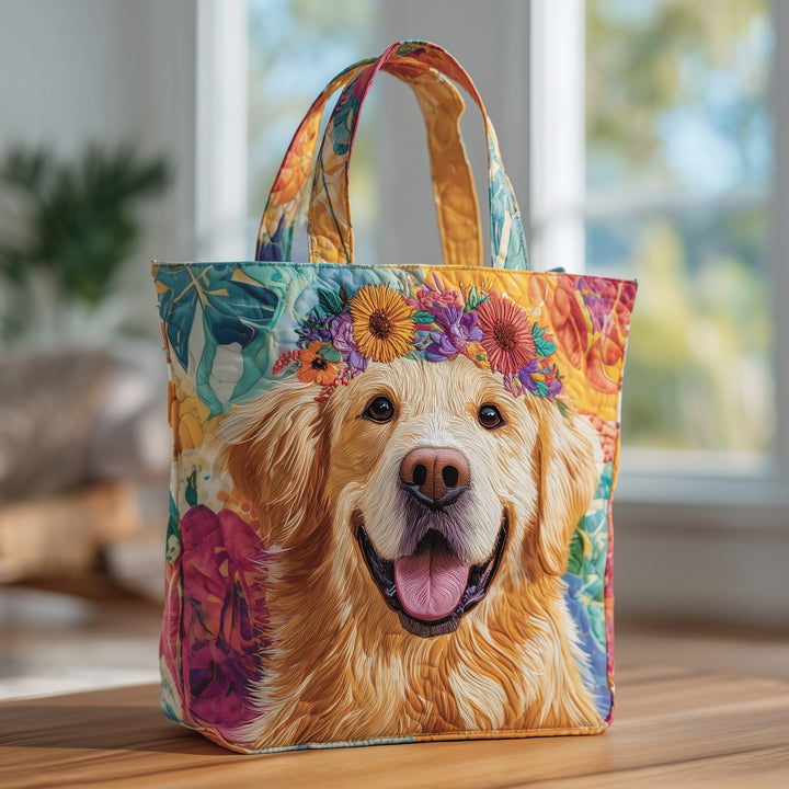Λουλουδάτη Τσάντα Ώμου Golden Retriever με Κουβέρτα - Μοντέλο GFTOXM72