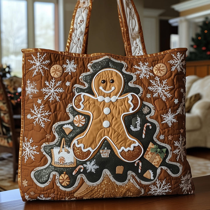 Χριστουγεννιάτικη Τσάντα Gingerbread με Κέντημα GFTOYC269