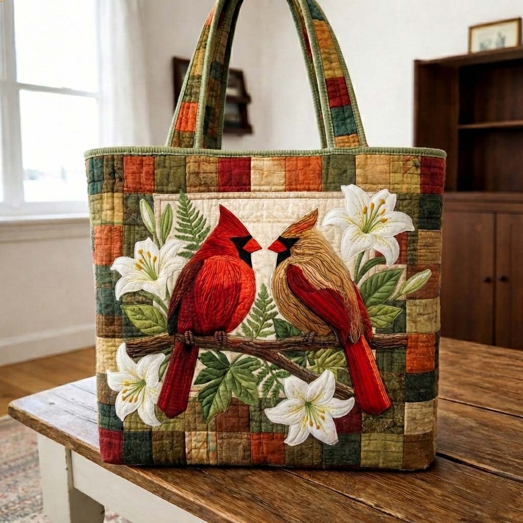Τσάντα Tote με Κέντημα Crimson Love - Κωδικός GFTOYC3223