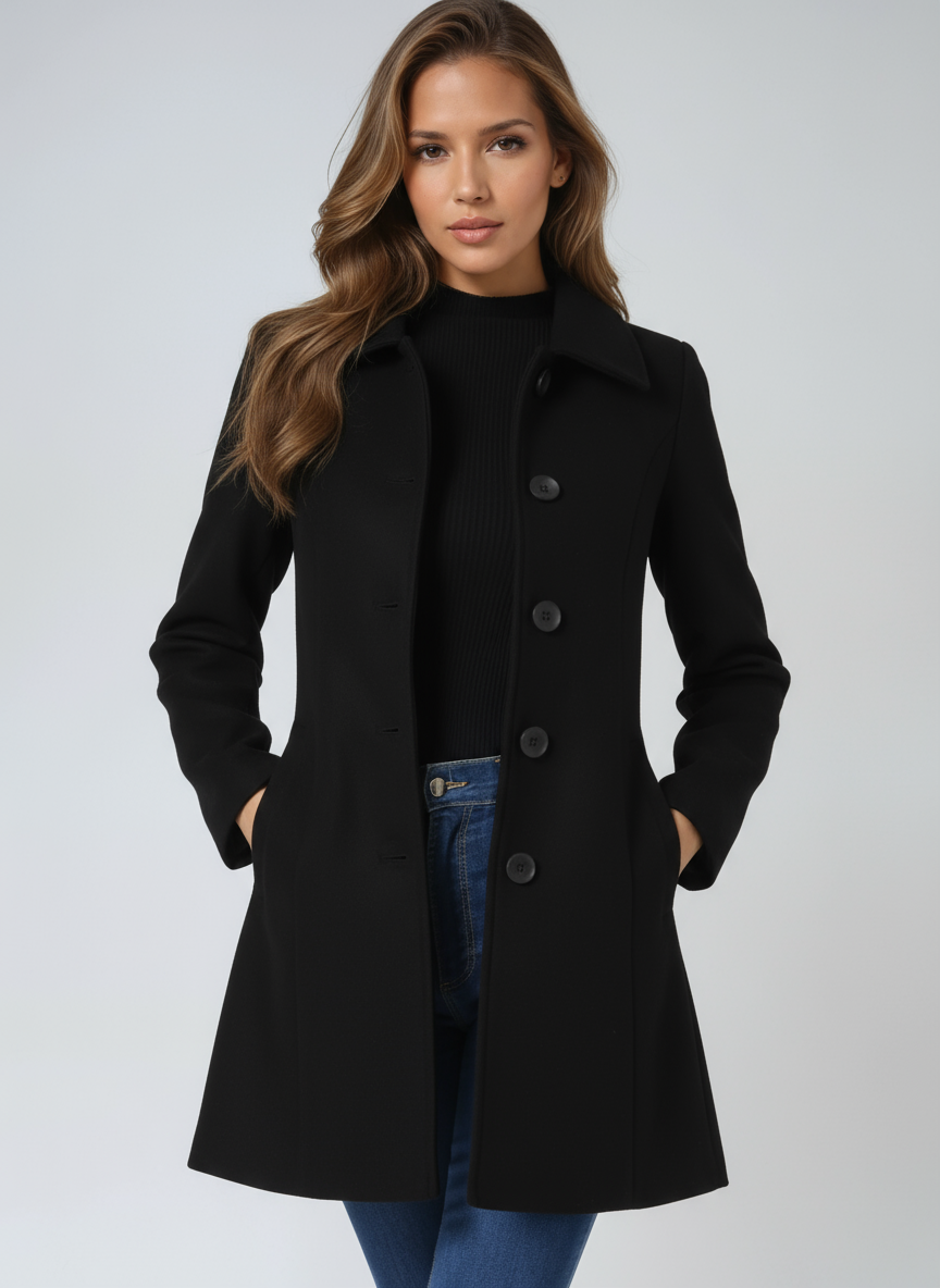 Γυναικείο Χειμερινό Trench Coat με Εντυπωσιακό Κουμπί