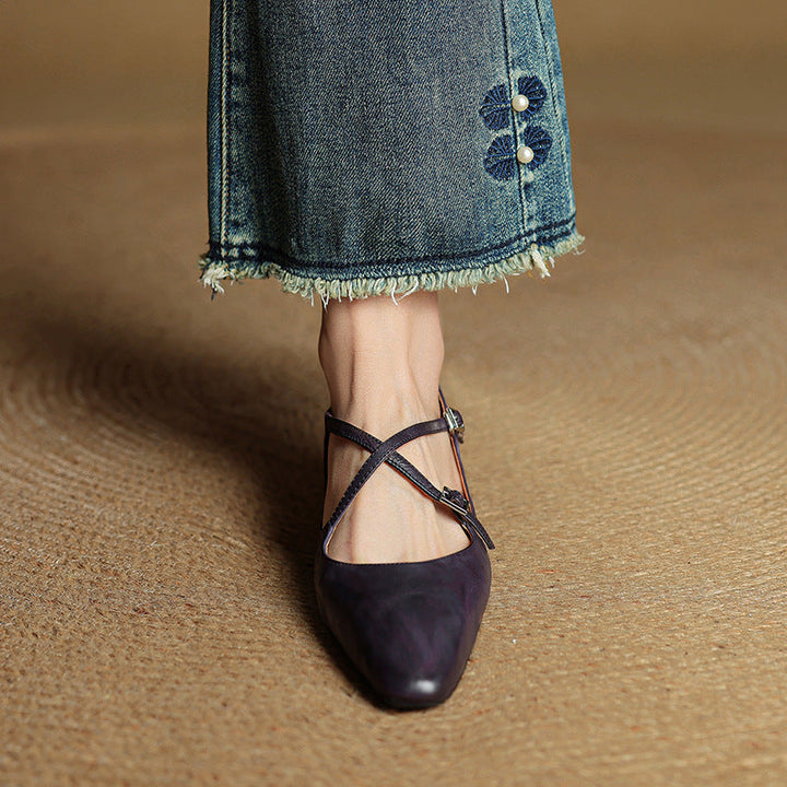Genuine Leather Eclan Flats