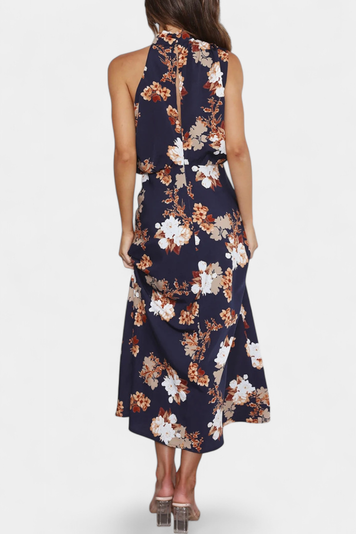 Λίζα | Maxi Floral Halter Dress