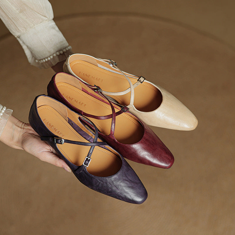 Genuine Leather Eclan Flats
