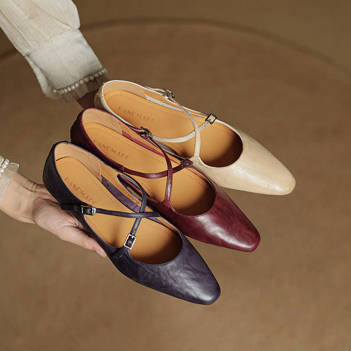 Genuine Leather Eclan Flats