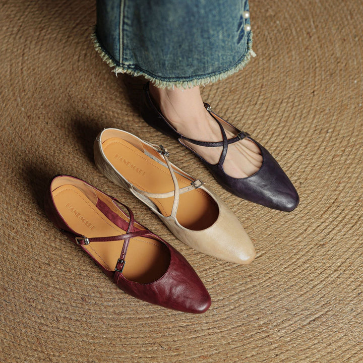 Genuine Leather Eclan Flats