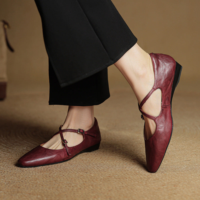 Genuine Leather Eclan Flats