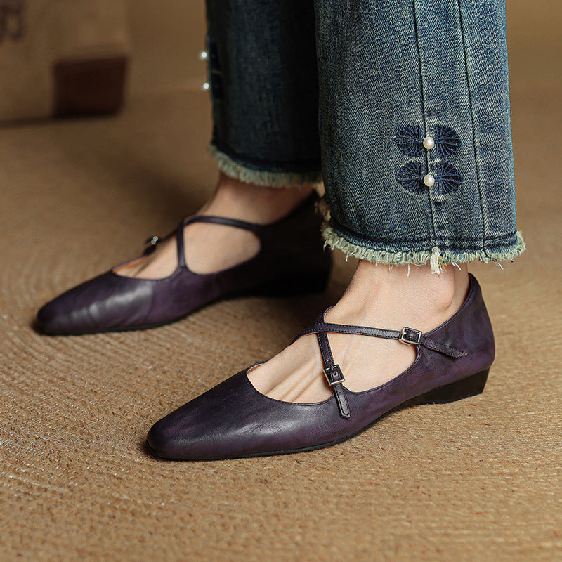 Genuine Leather Eclan Flats