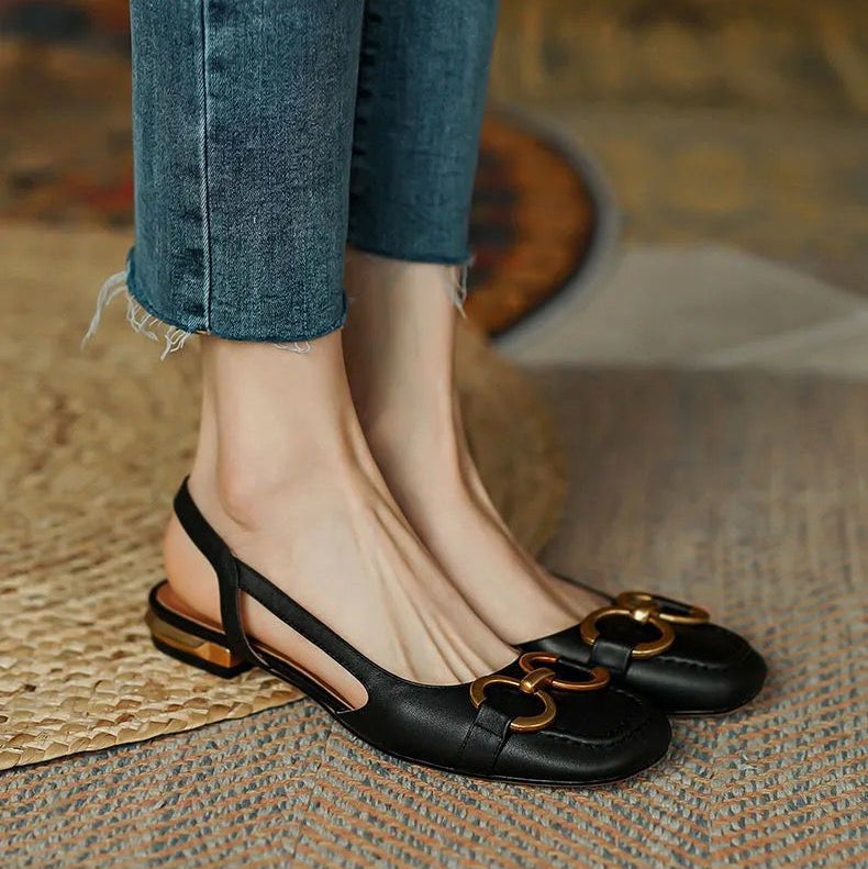Evona Backless Slingback Shoes