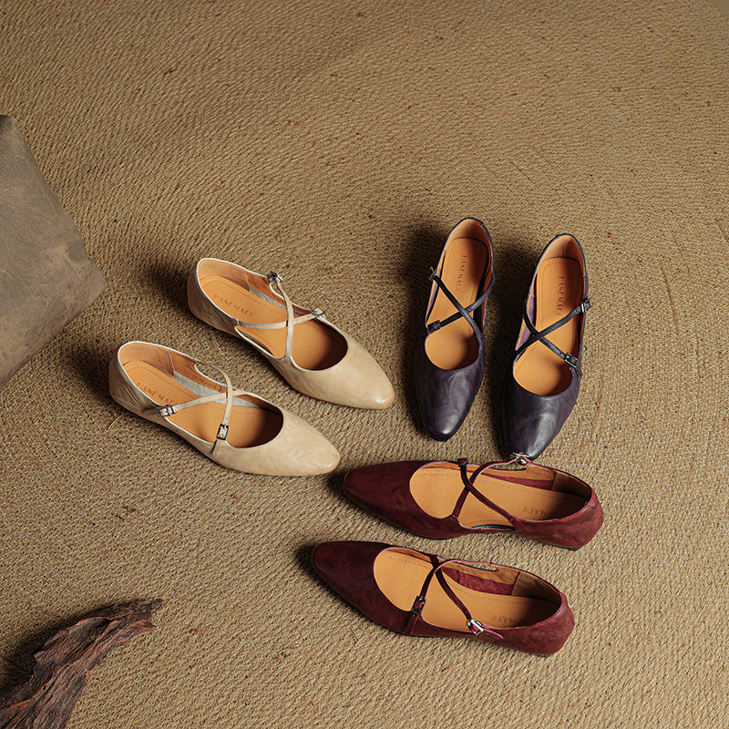 Genuine Leather Eclan Flats