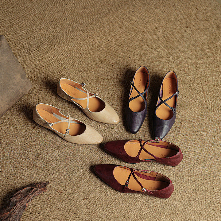 Genuine Leather Eclan Flats