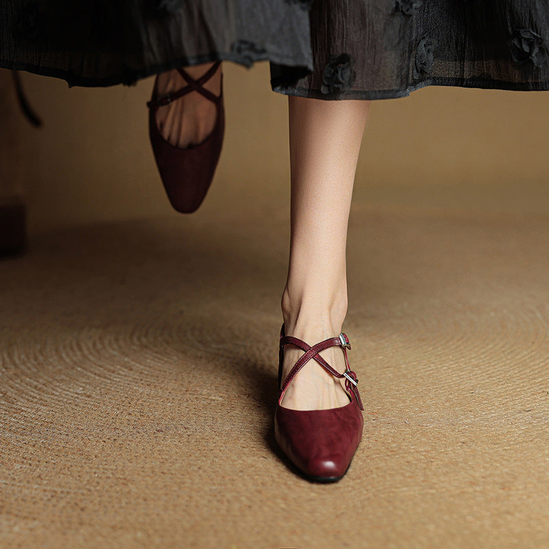 Genuine Leather Eclan Flats