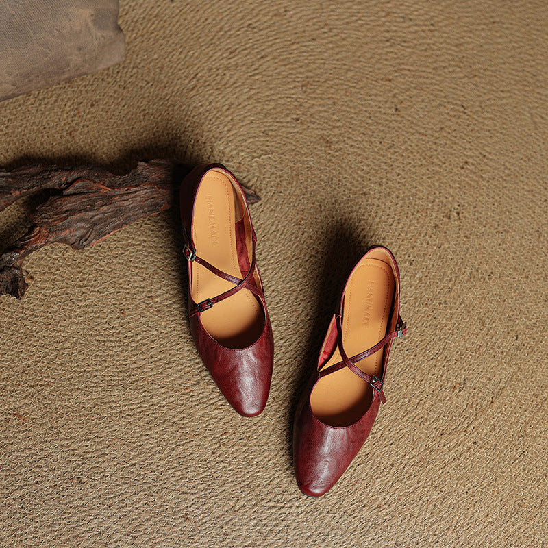 Genuine Leather Eclan Flats