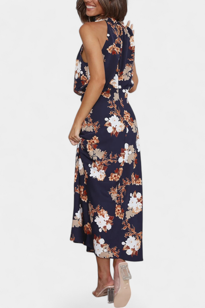 Λίζα | Maxi Floral Halter Dress