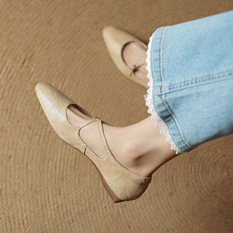 Genuine Leather Eclan Flats