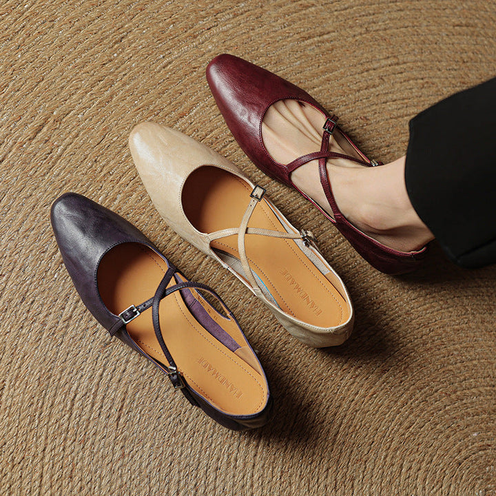 Genuine Leather Eclan Flats