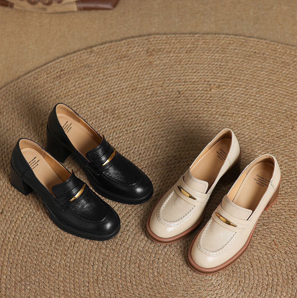 Ζευγάρι Τακουνιών από Γνήσιο Δέρμα