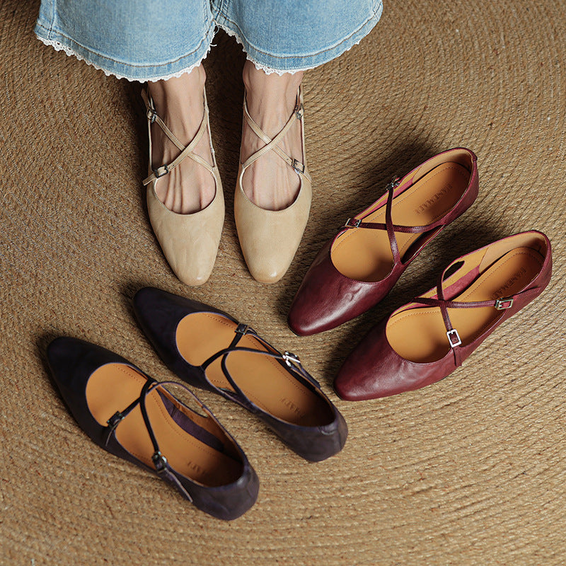 Genuine Leather Eclan Flats