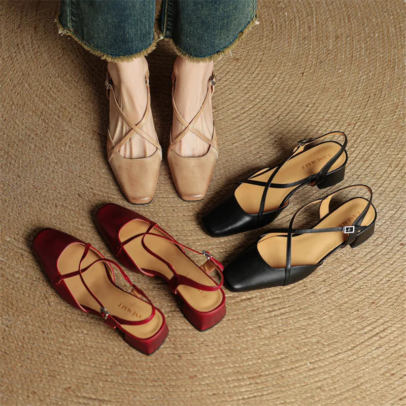 Ελαβί Authentic Leather Heels