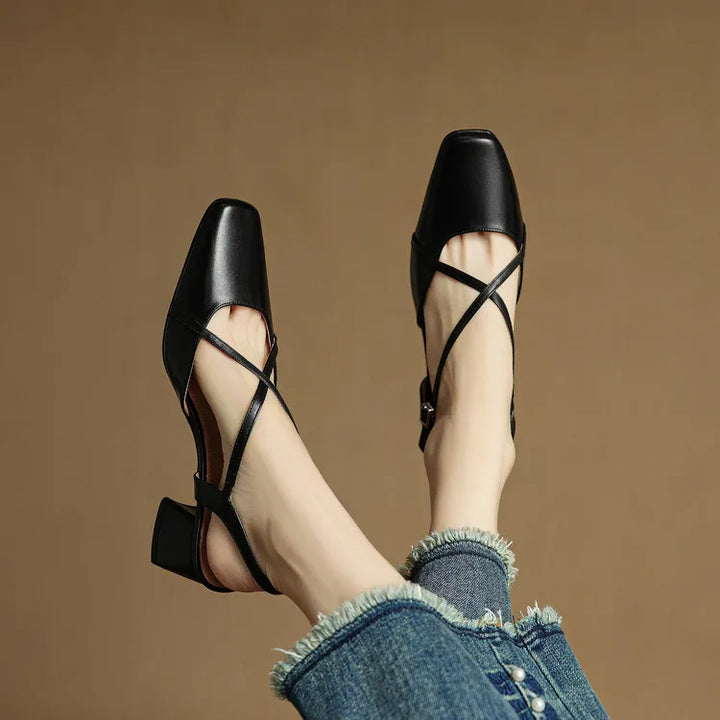 Ελαβί Authentic Leather Heels