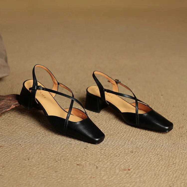 Ελαβί Authentic Leather Heels
