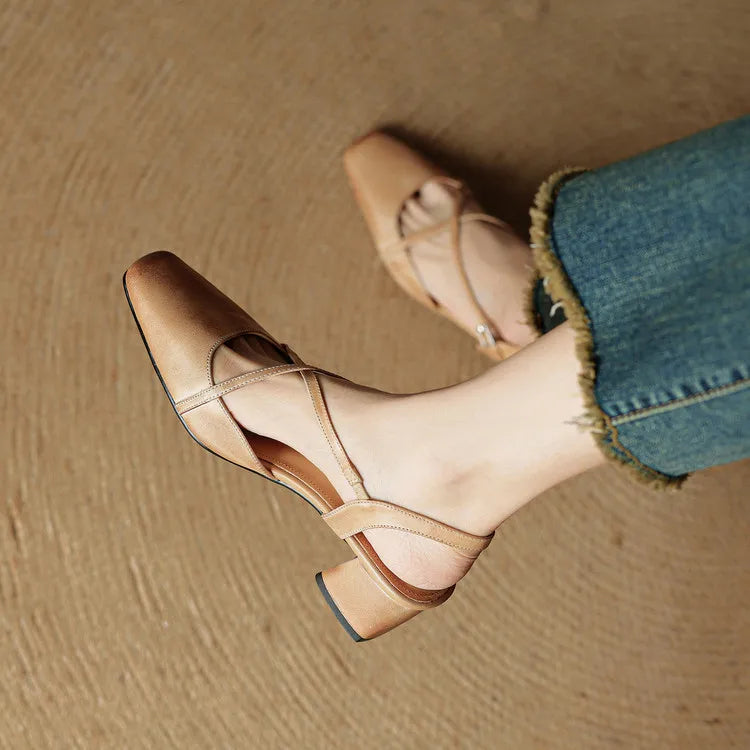 Ελαβί Authentic Leather Heels
