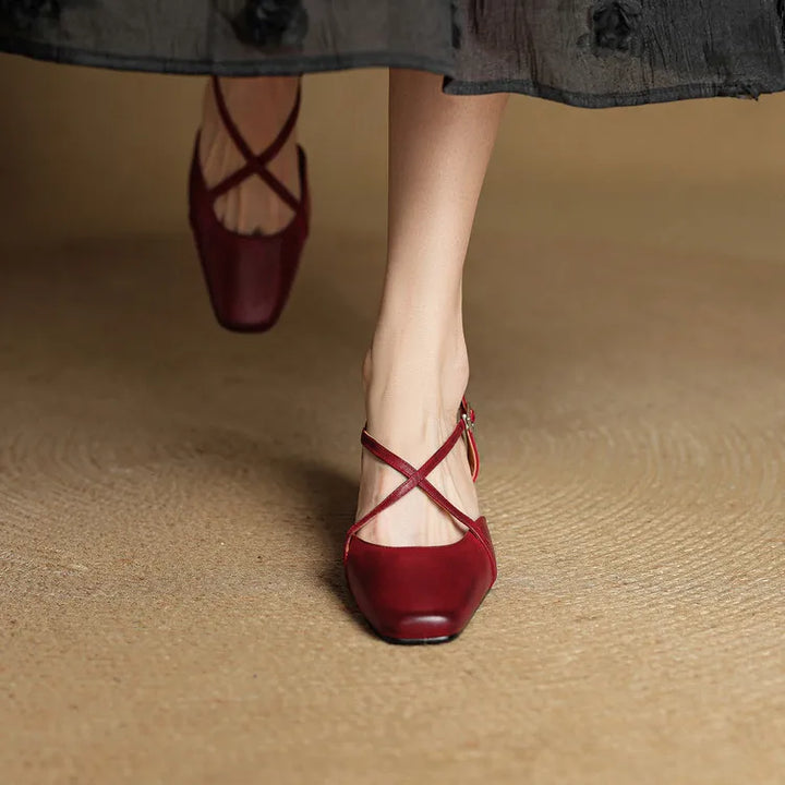 Ελαβί Authentic Leather Heels
