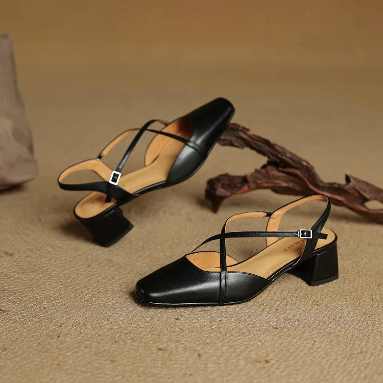 Ελαβί Authentic Leather Heels