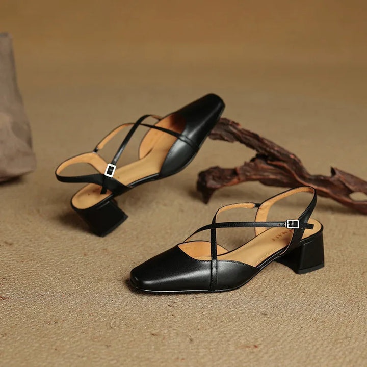 Ελαβί Authentic Leather Heels