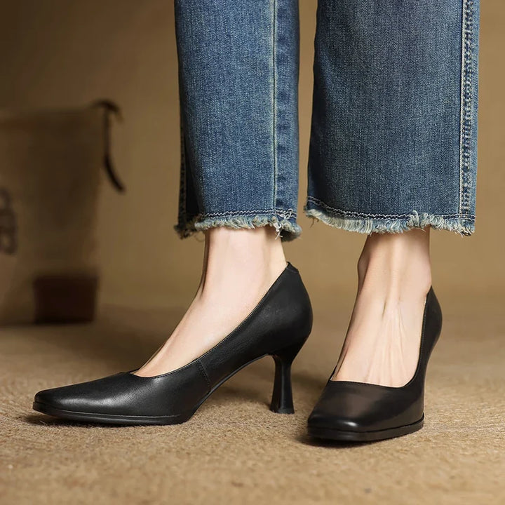 Διαara Αυθεντικά Δερμάτινα Παπούτσια με Τακούνι