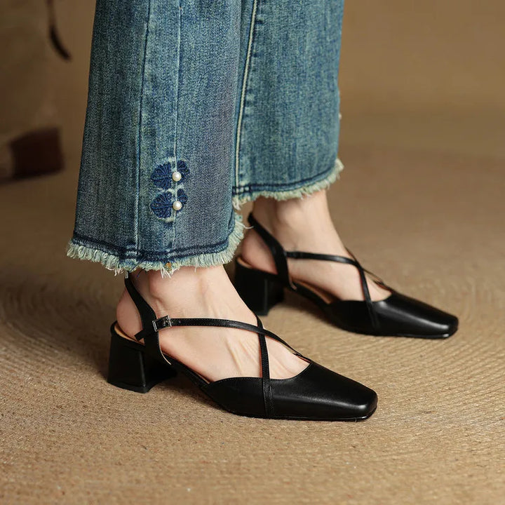 Ελαβί Authentic Leather Heels