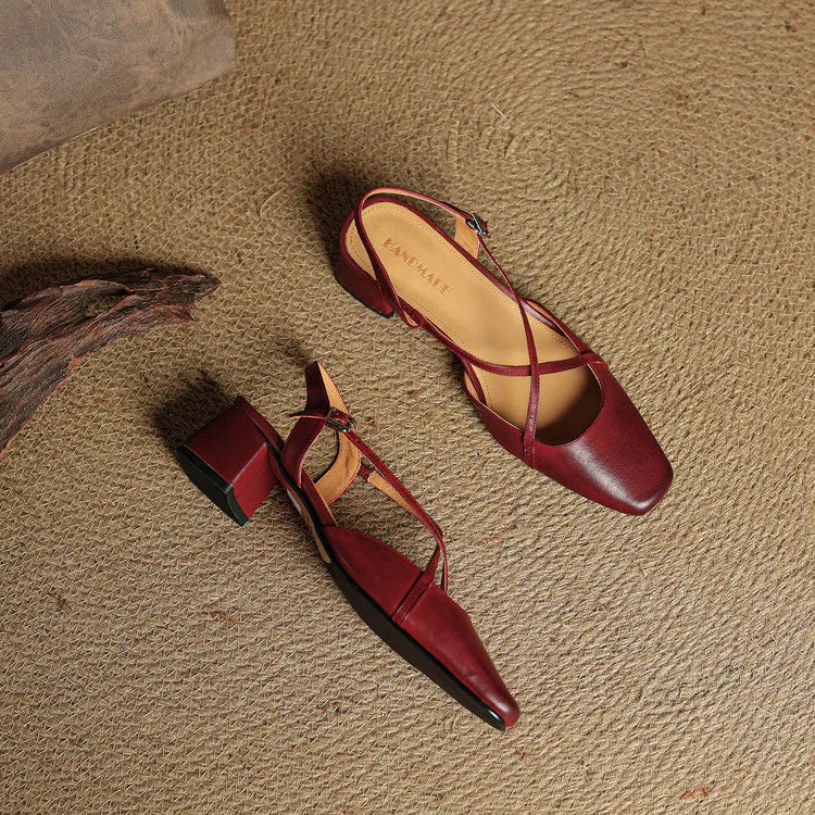 Ελαβί Authentic Leather Heels