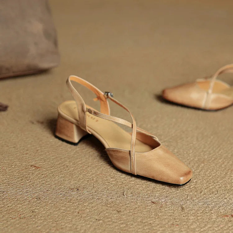 Ελαβί Authentic Leather Heels