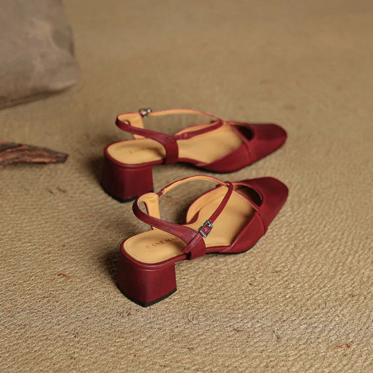 Ελαβί Authentic Leather Heels
