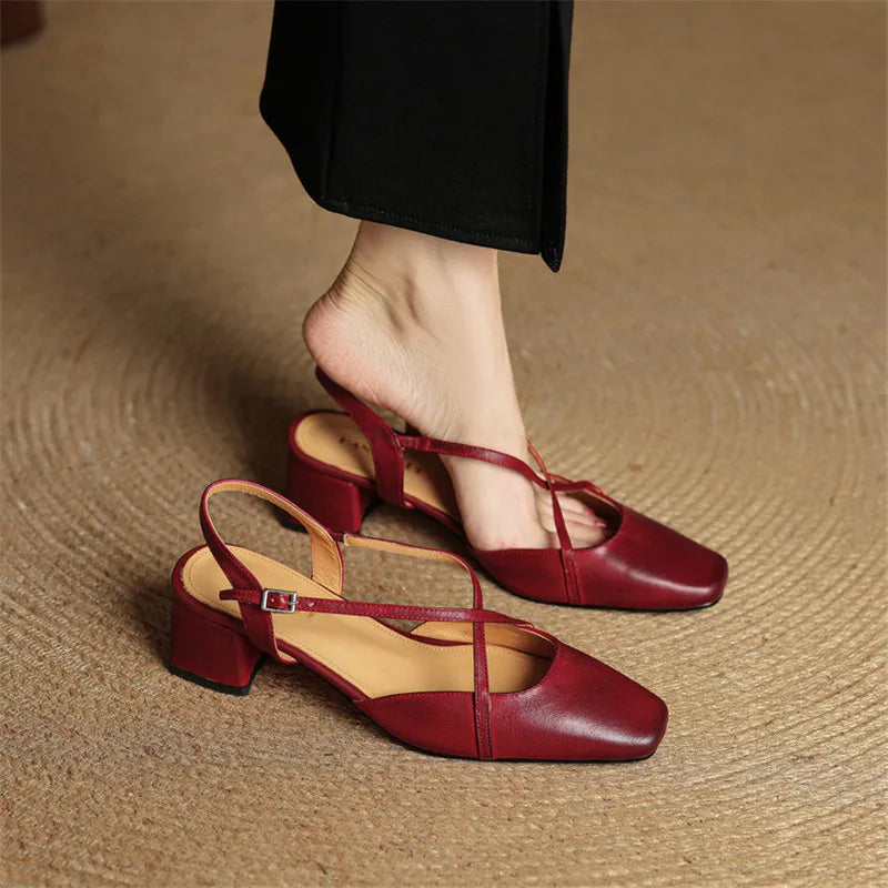 Ελαβί Authentic Leather Heels