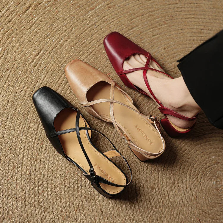 Ελαβί Authentic Leather Heels