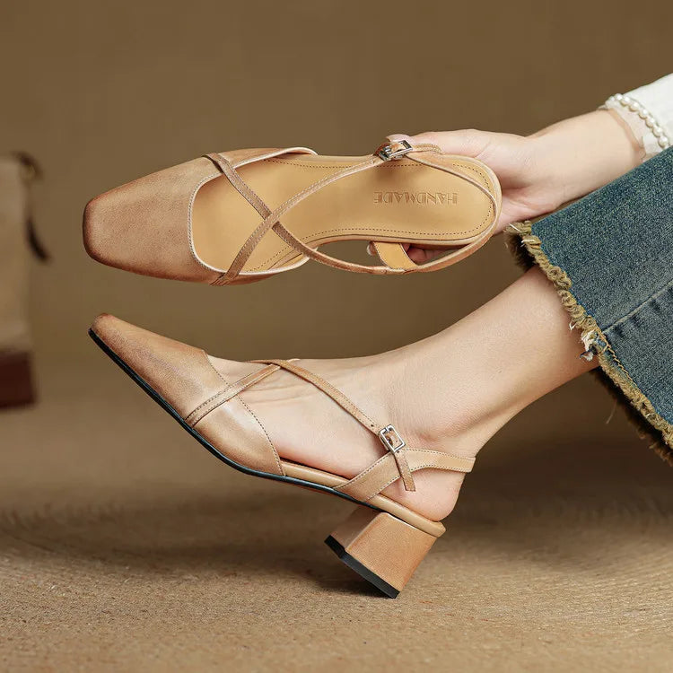 Ελαβί Authentic Leather Heels