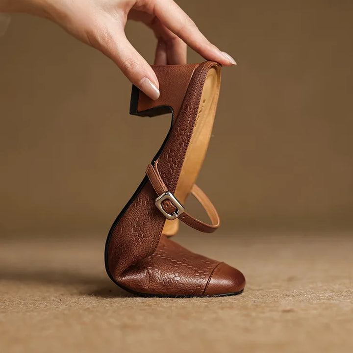 Μαύρες Μπαλαρίνες από Αυθεντικό Δέρμα