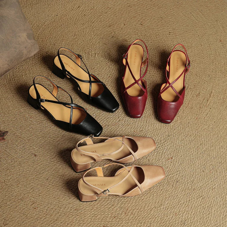 Ελαβί Authentic Leather Heels
