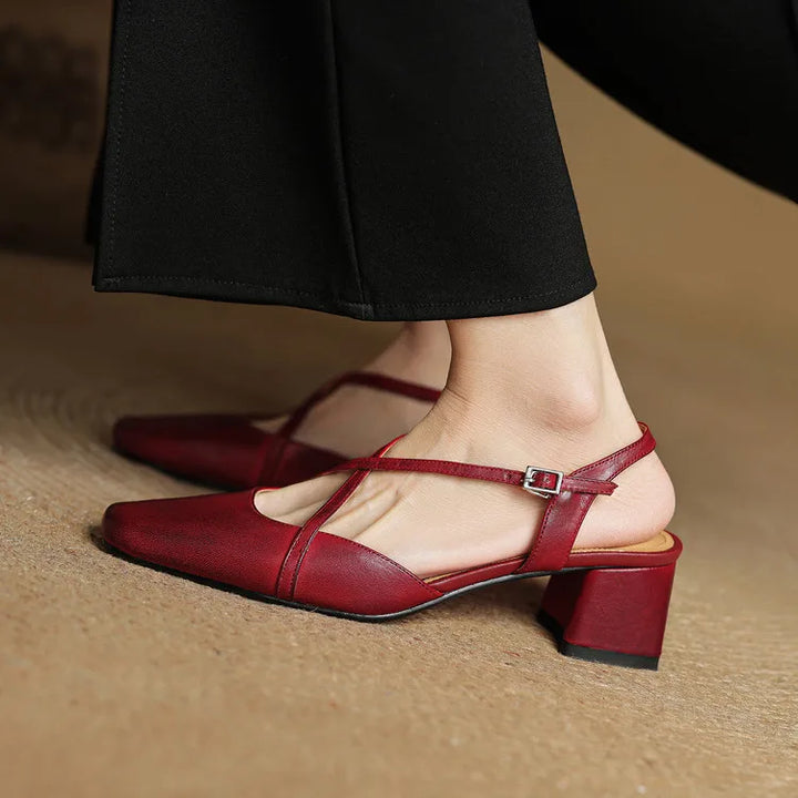 Ελαβί Authentic Leather Heels