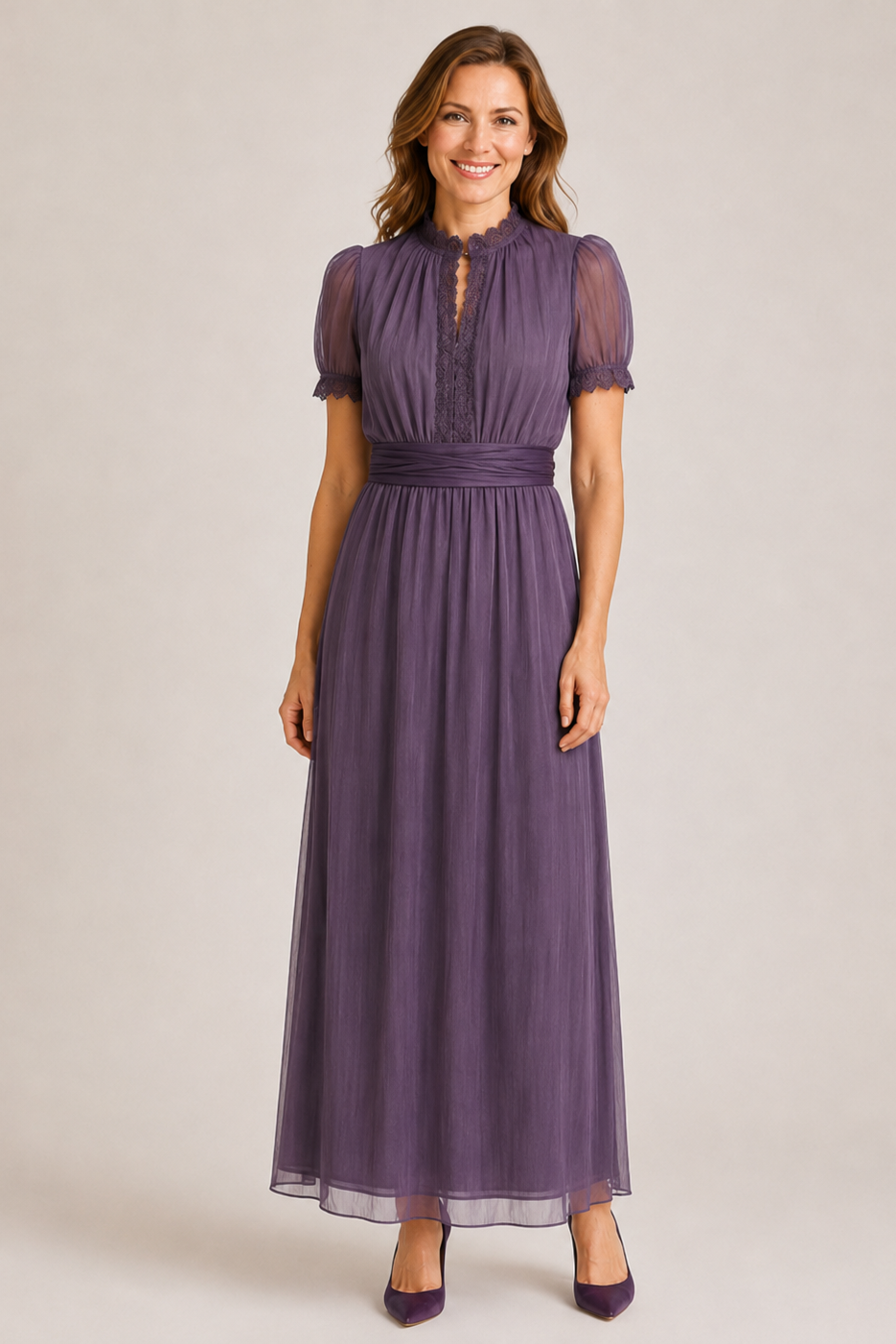 Vilma | Maxi Dress with Decorative Neckline