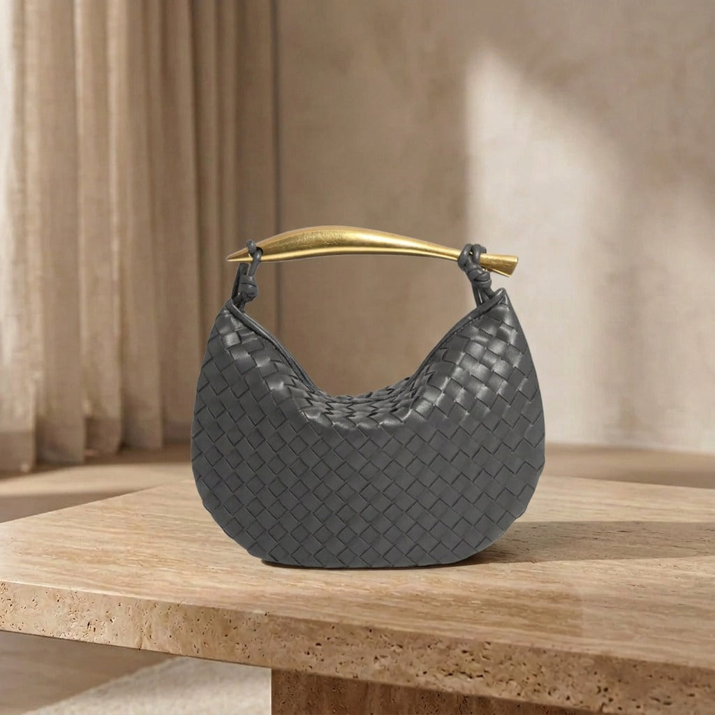 Τσάντα Gerda Bolso Woven με Χρυσή Λαβή