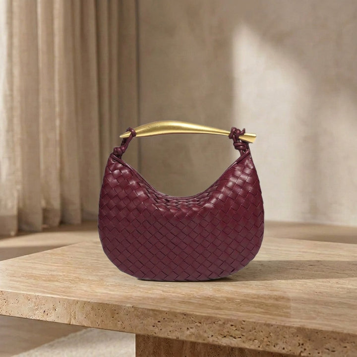 Τσάντα Gerda Bolso Woven με Χρυσή Λαβή
