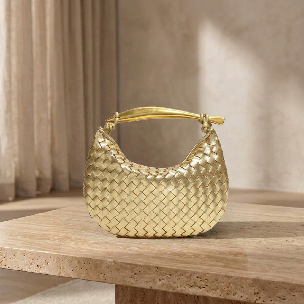 Τσάντα Gerda Bolso Woven με Χρυσή Λαβή