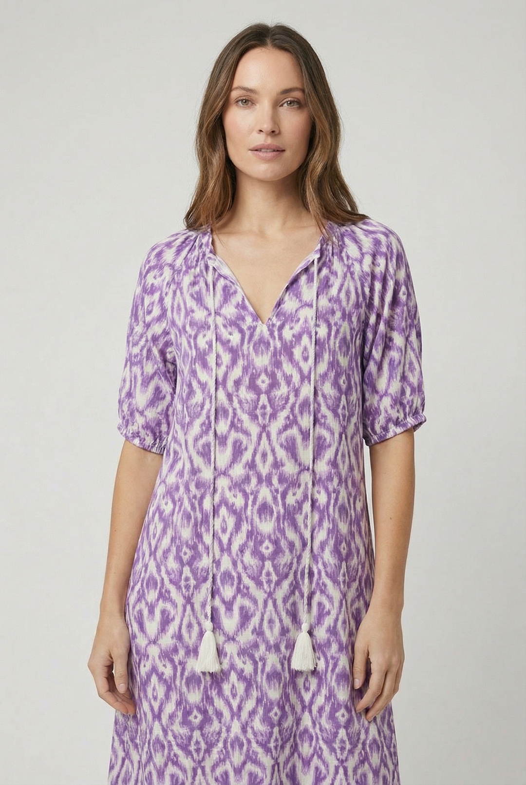 Denisa | Floral Maxi Dress with V-Neckline