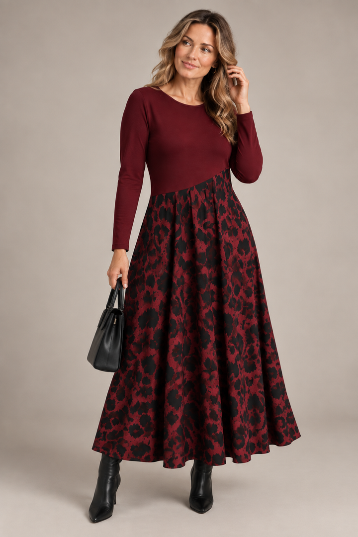 Leona | Midi Dress with Leopard Print
