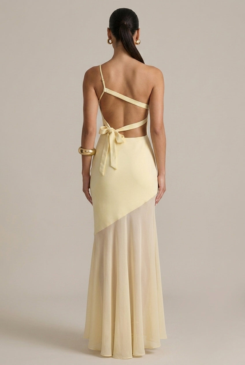 Bohdanka | Maxi Dress with One Shoulder and Open Back