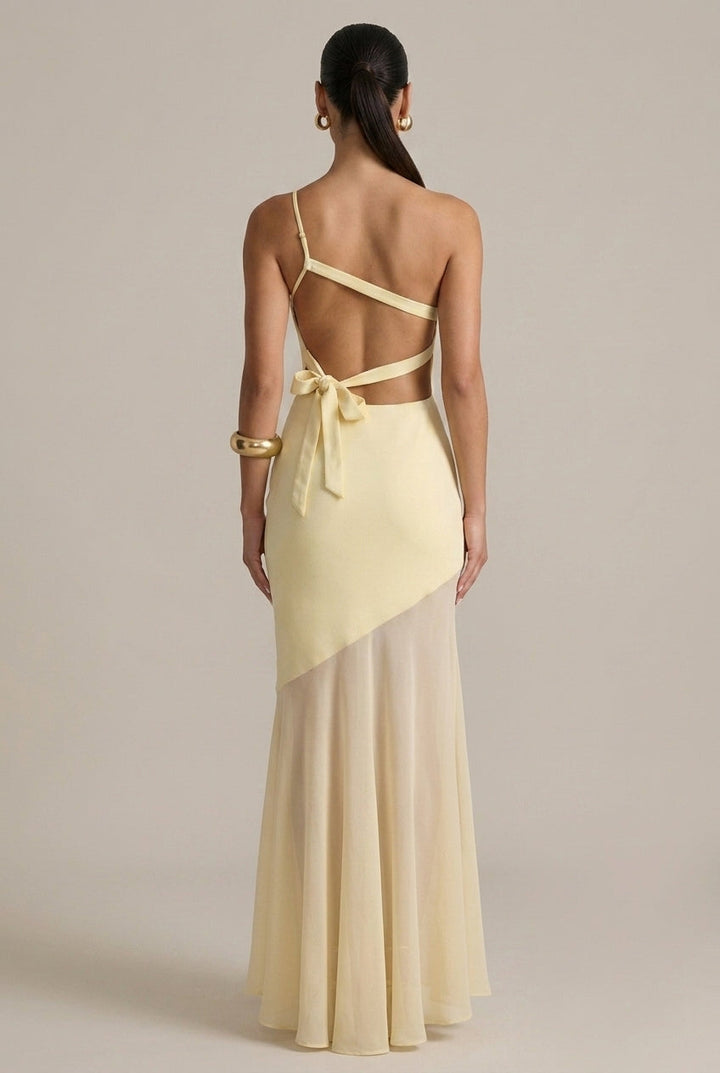 Bohdanka | Maxi Dress with One Shoulder and Open Back